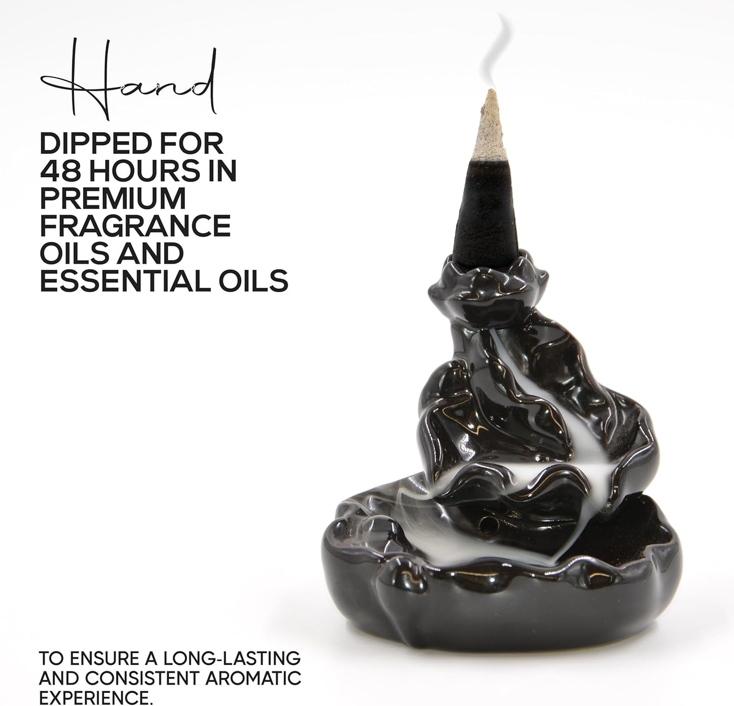 Frankincense Charcoal Incense Cones 2" TOPFLOW - 60 Pack Bulk - Natural Scented Cones Handmade Hand Dipped