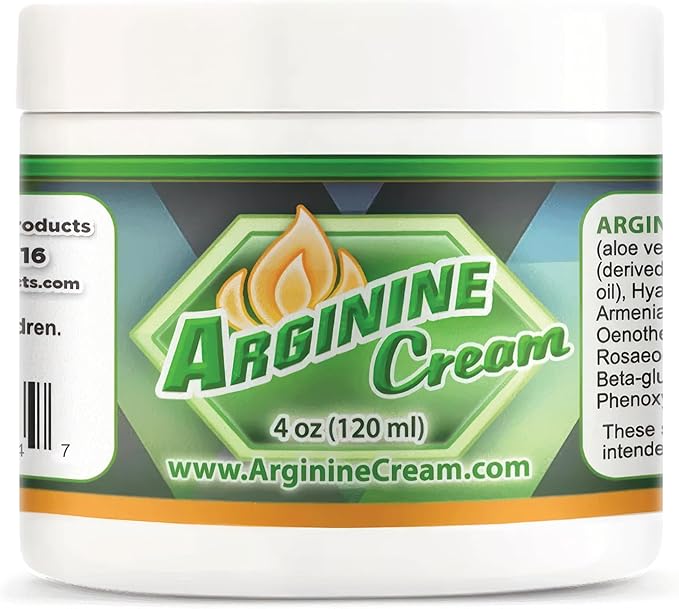 Arginine Cream - 4 oz - L-Arginine Nitric Oxide Support Supplement for Men & Women - Unscented