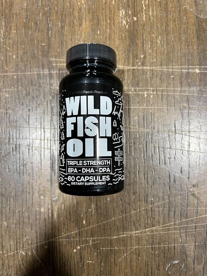 Wild Foods Fish Oil Omega 3 Supplements | 1600 mg | Highly-Potent: DPA, DHA, EPA | Burpless, Odorless, Non-GMO, Gluten Free | For Brain & Heart Health, Joint Support | 60 Capsules (1 pk) | 30 Servings