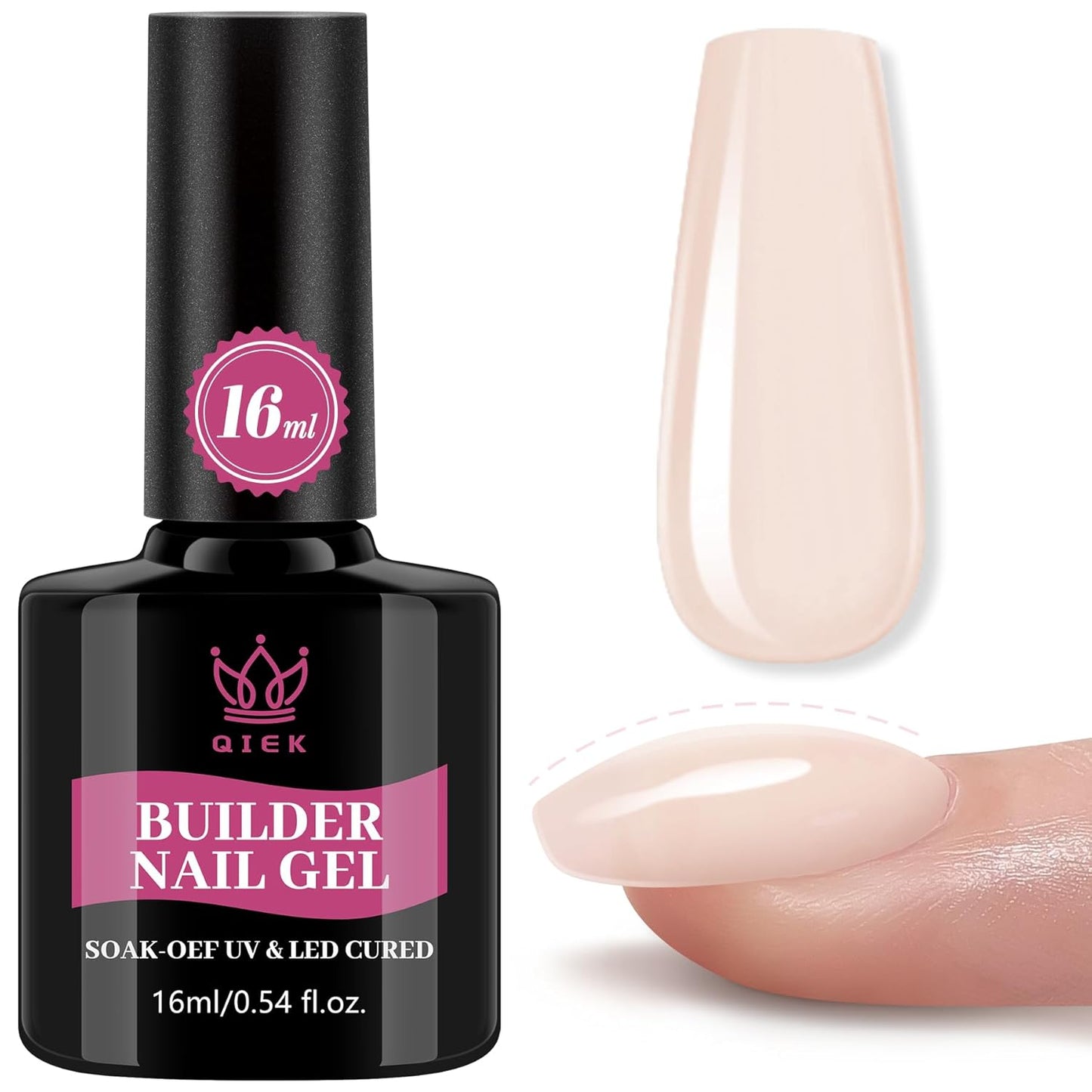 Builder Nail Gel Polish, 8-in-One Building Strengthener Apex Enhancement Extension Hard Jelly Nude Gel Polish LED Lamp Cured Rubber Base Coat for DIY Manicure Home Beauty Gifts for Women