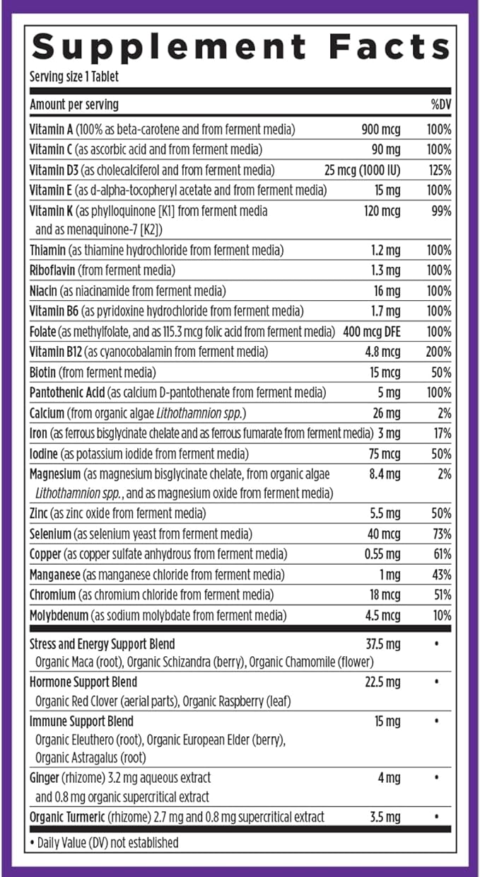 New Chapter Women's Multivitamin for Immune, Beauty + Energy Support with 20+ Nutrients -- Every Woman's One Daily, Gentle on the Stomach, 96 Count