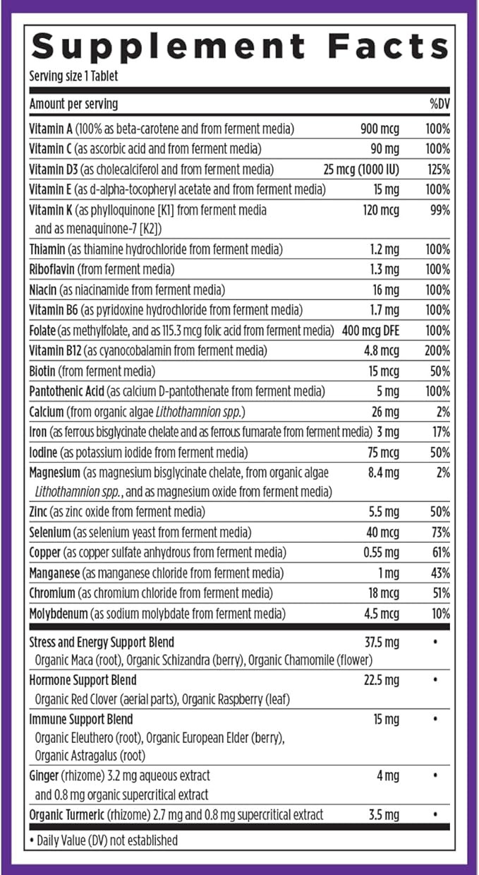 New Chapter Women's Multivitamin for Immune, Beauty + Energy Support with 20+ Nutrients -- Every Woman's One Daily, Gentle on the Stomach, 72 Count