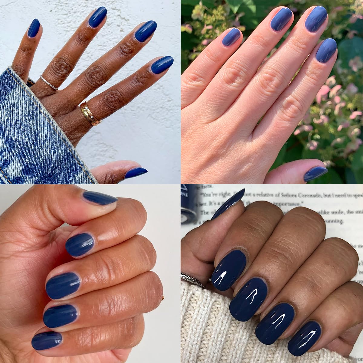 Olive & June Long Lasting Nail Polish | Gel-Like Finish No Lamp Needed | Lasts up to 10 days |Salon-Quality Color at Home |15-Free Vegan Cruelty-Free Chip-Resistant Shine |Social Studies Gunmetal Blue