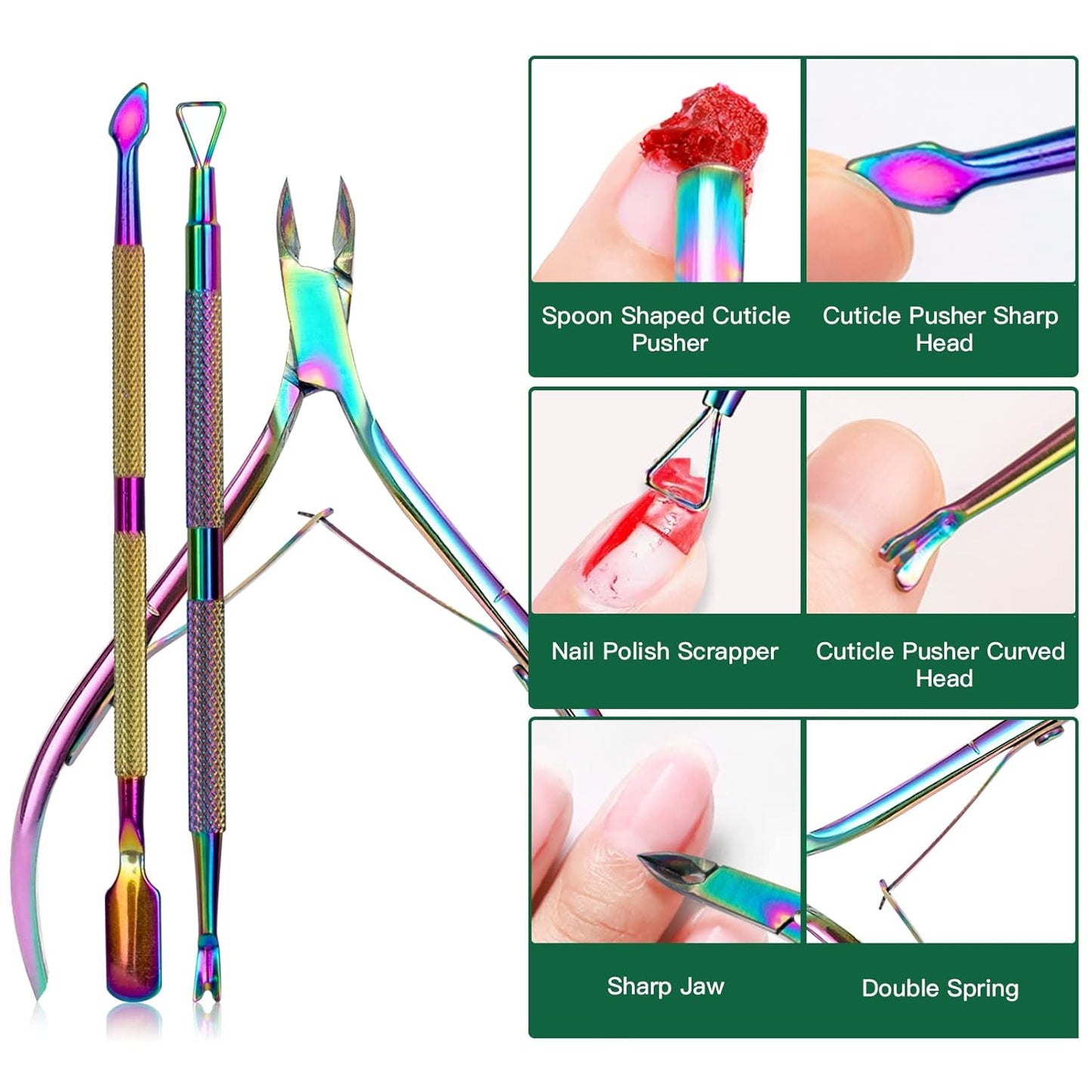 Cuticle Remover Kit - Cuticle Remover Cream & Cuticle Oil Pen for Soften Moisturize, Cuticle Trimmer/Nipper, Cuticle Pusher and Nail Cotton Pads for Professional Manicure, Gifts for Women