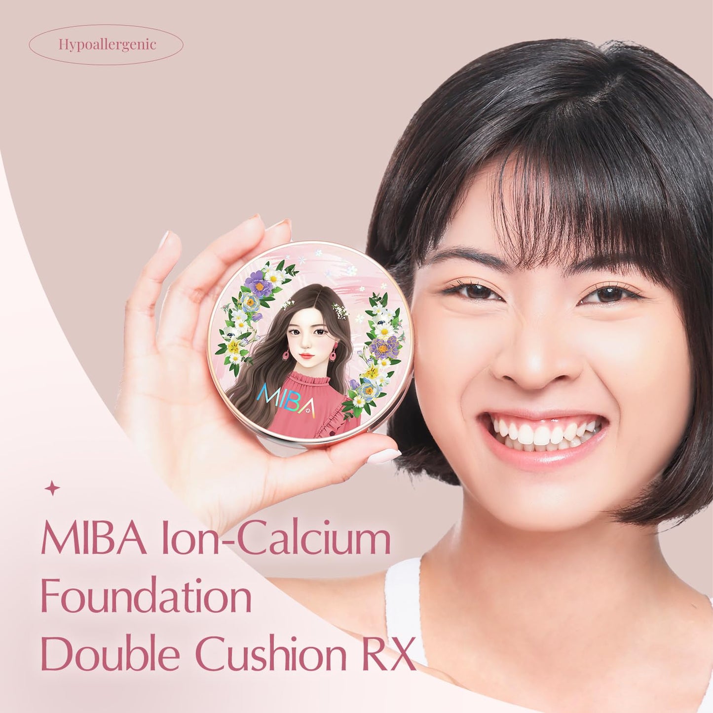 MIBA Ion Calcium Foundation Double Cushion RX No 27 Big Cushion SEASON2 Long Lasting Effect. Skin moisturizing. Glow Makeup High Coverage. Skin tightening relief. Smooth adhesion.(25 g / 0.88 oz)