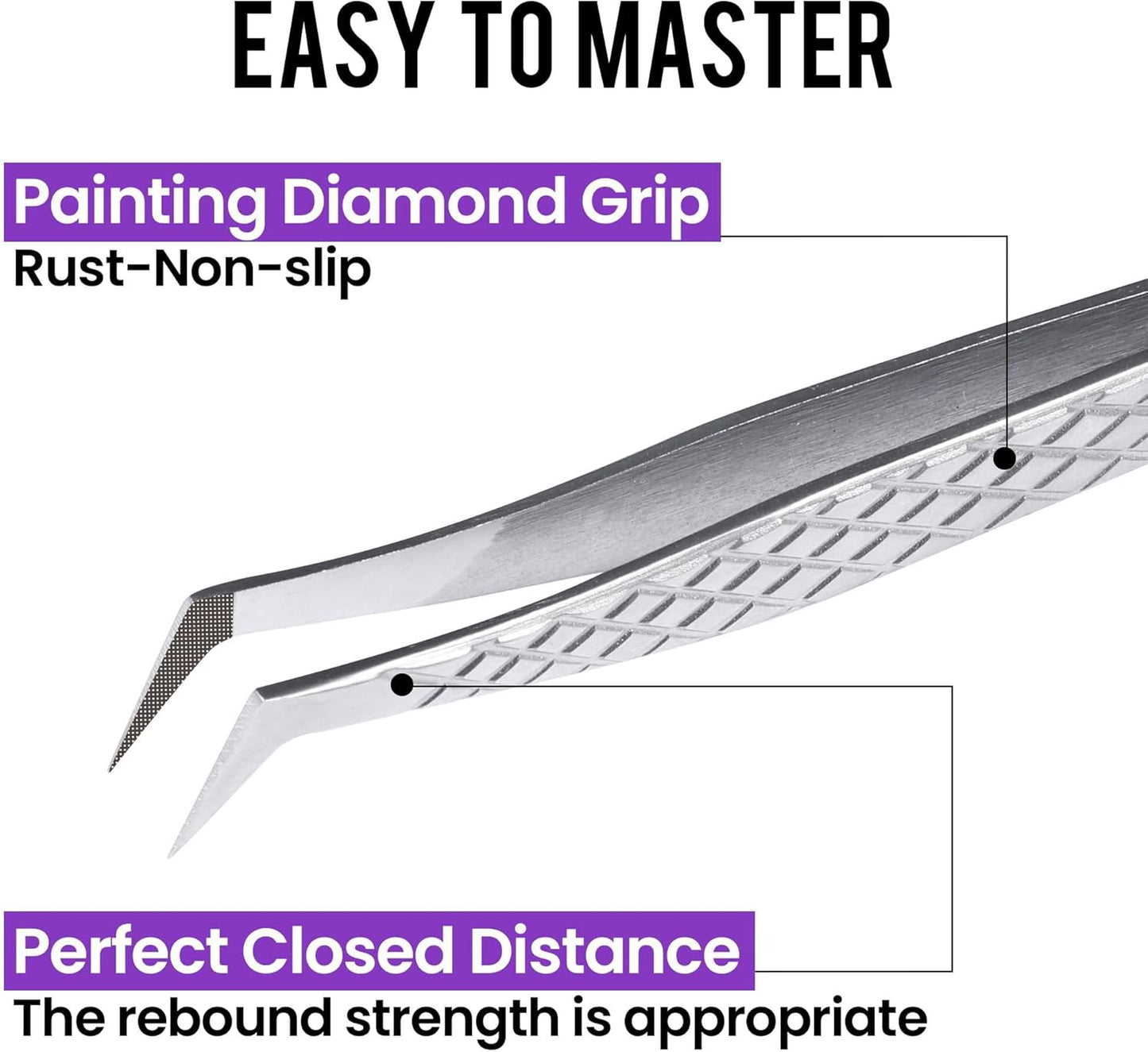 Fiber Tip Lash Tweezers For Eyelash Extension 4 Pcs Tweezers Professional Artist Tech Work Kit Tools,Best Volume Eyelash Lashes Extensions Precision Supplies Volume Boot 90 45 Degree(Silver)