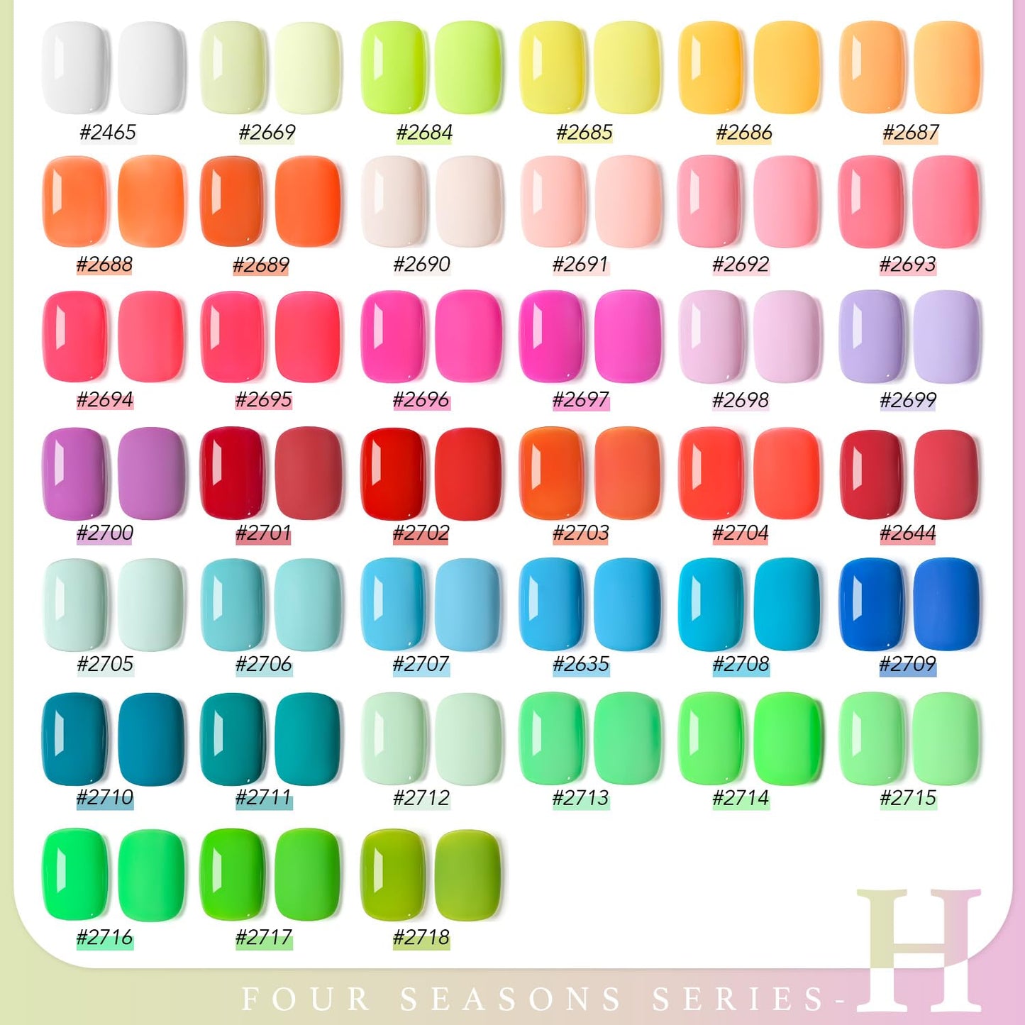 GAOY 42 Pcs Gel Nail Polish Kit, Neon Summer Bright Pink Orange Coral Green Colors Gel Nail Polish Set with Glossy & Matte Top Coat and Base Coat for Salon and DIY Manicure at Home