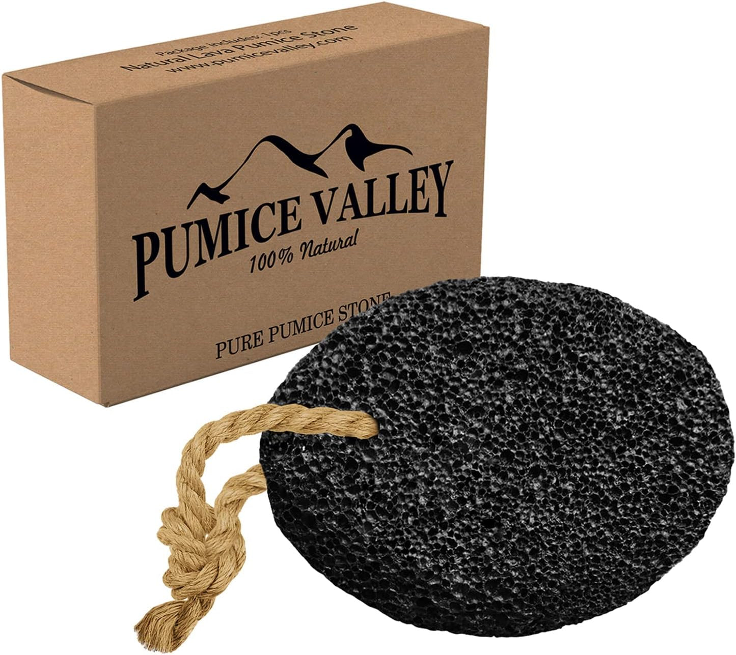 Pumice Stone - Natural Earth Lava Black - Callus/Corn Remover for Feet Heels and Palm - Pedicure Exfoliation Tool - Dry Dead Skin Scrubber - Health Foot Care