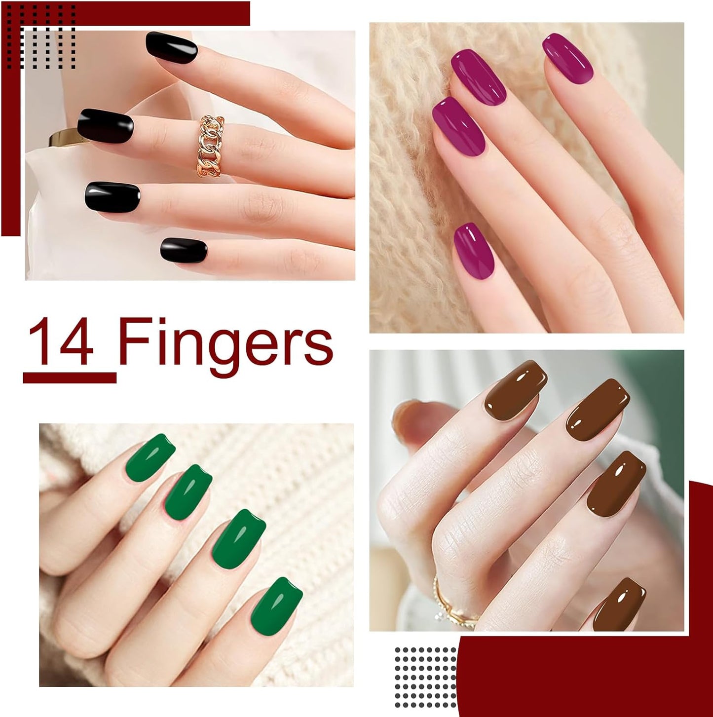 SILPECWEE Nail Stickers Full Nail Wraps (20 Sheets, Bright Color), Self Adhesive Nail Polish Strips, Gel Strips Manicure Design, Fingernail Sticker Nails for Women with File