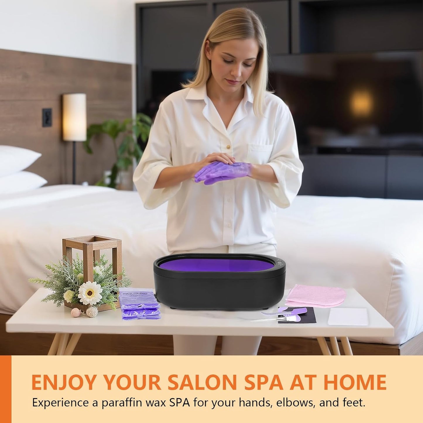 Paraffin Wax Machine for Hands and Feet, Paraffin Wax Warmer with Refills, Paraffin Bath for Arthritis, Hand and Foot Treatment, SPA Hot Wax Machine for Moisturizing Dry Skin