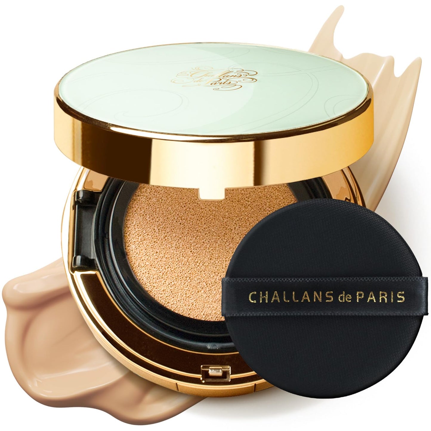 [CHALLANS de PARIS] Cushion de Lunar Excellence Foundation – 21 Bright Ivory | Long-Wear, Buildable Coverage, Lightweight Airy Fit, Hydrating Glow, SPF 40 PA+++