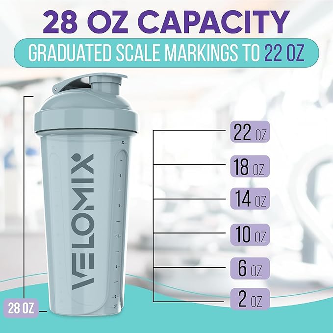 '-4 PACK- 28 oz Shaker Cups for Protein Shakes - 4x Wire Whisk | Leak Proof Protein Shaker Bottles for Protein Mixes | Protein Shaker Bottle Pack | Mixer for Protein Shakes(Aqua Depths)