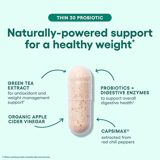 Physician's CHOICE Probiotics for Weight Management & Bloating - 6 Probiotic Strains - Prebiotics - Key ingredient Cayenne & Green Tea - Supports Gut Health - Weight Management for Women & Men - 84 CT