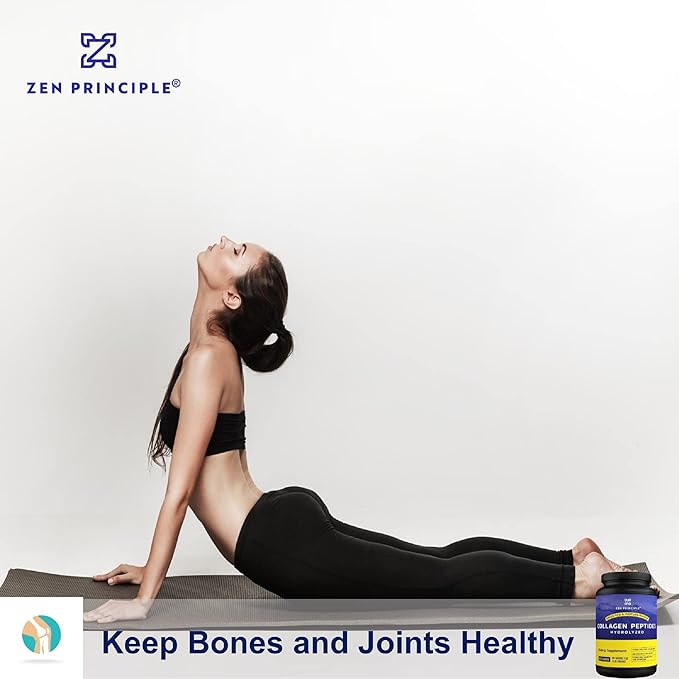 Zen Principle Grass-Fed Collagen Peptides 3 lb. Custom Anti-Aging Hydrolyzed Protein Powder for Healthy Hair, Skin, Joints & Nails. Paleo and Keto Friendly, GMO and Gluten Free, Pasture-Raised Bovine.