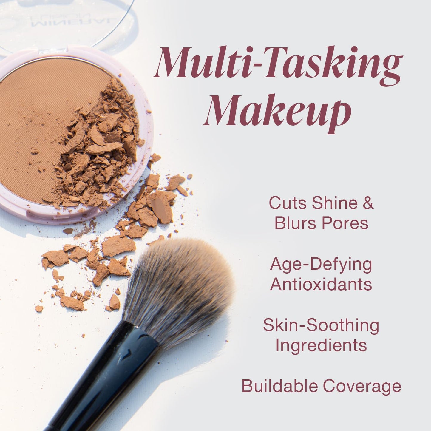 Mineral Fusion Pressed Powder Foundation, Neutral 3 - Med Skin w/Neutral Undertones, Age Defying Foundation Makeup with Matte Finish, Talc Free Face Powder, Hypoallergenic, Cruelty-Free, 0.32 Oz