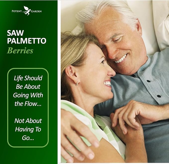 Potent Garden Saw Palmetto 500 mg - Prostate Supplements for Men - Supports Healthy Urination Frequency & Flow - Non GMO, 100 Saw Palmetto Capsules