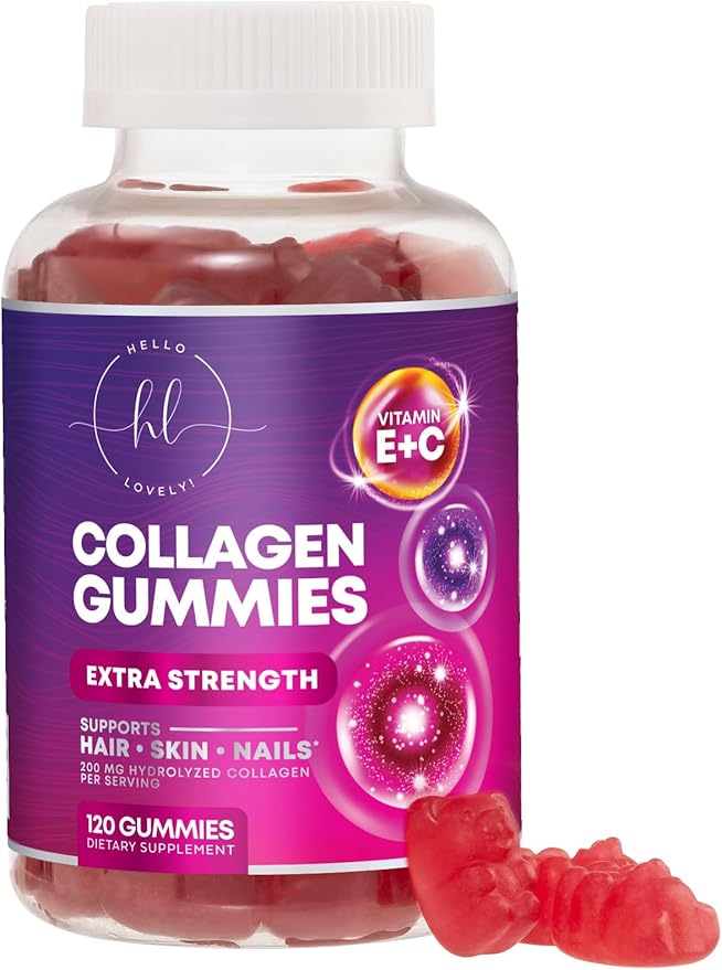Collagen Peptides for Women - Collagen Gummy with Biotin for Hair, Skin, Nail, Bone & Joint Support, Extra Strength Hydrolyzed Collagen Peptides Supplement for Women & Men, Non-GMO - 120 Gummies
