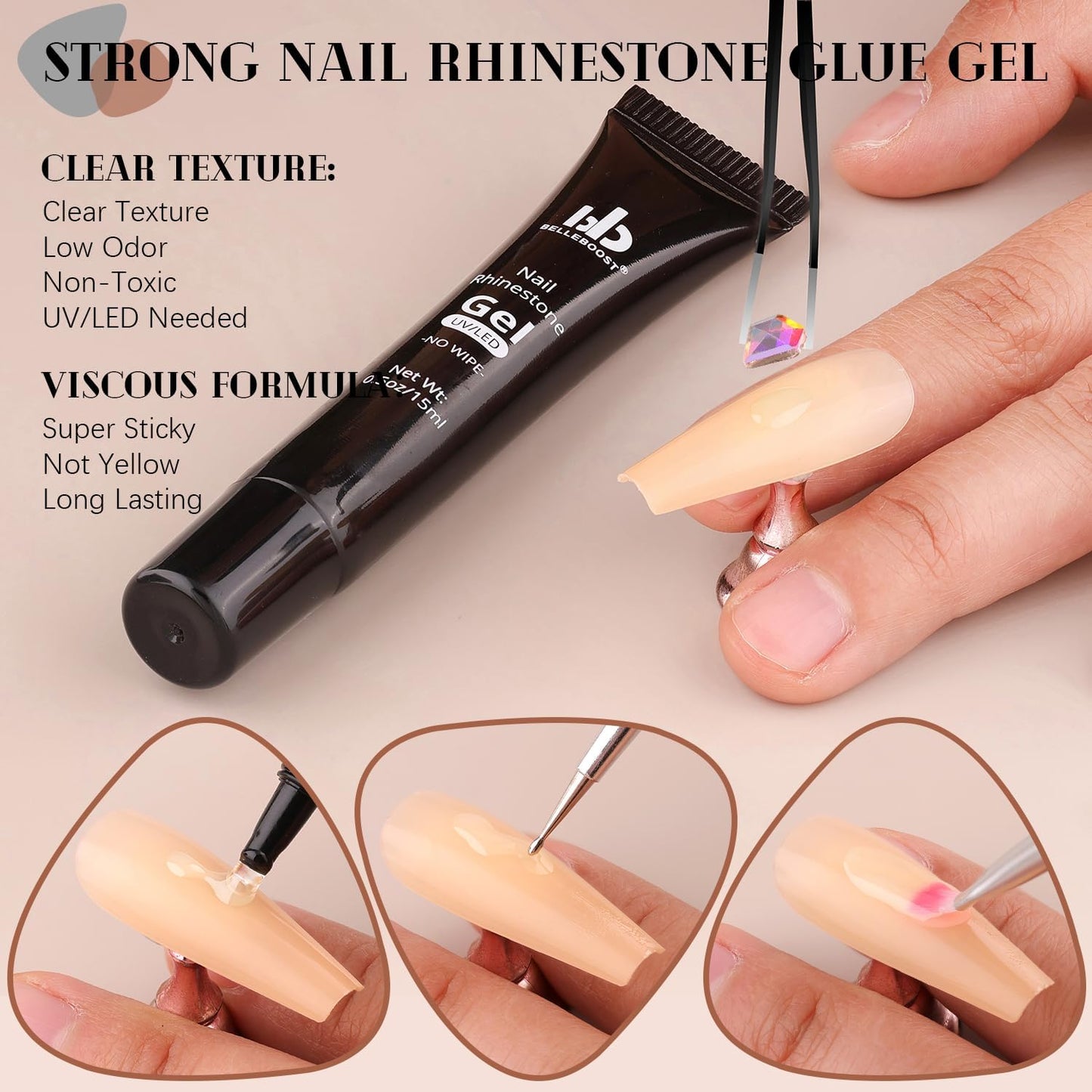 2060Pcs AB Glass Nail Rhinestones 60Pcs Multi Shapes Flatback Nail Gems + 2000Pcs 1.5-4mm Round Crystal with Rhinestones Glue Gel, Manicure Nail Charms Diamond Gemstones for Nail Art