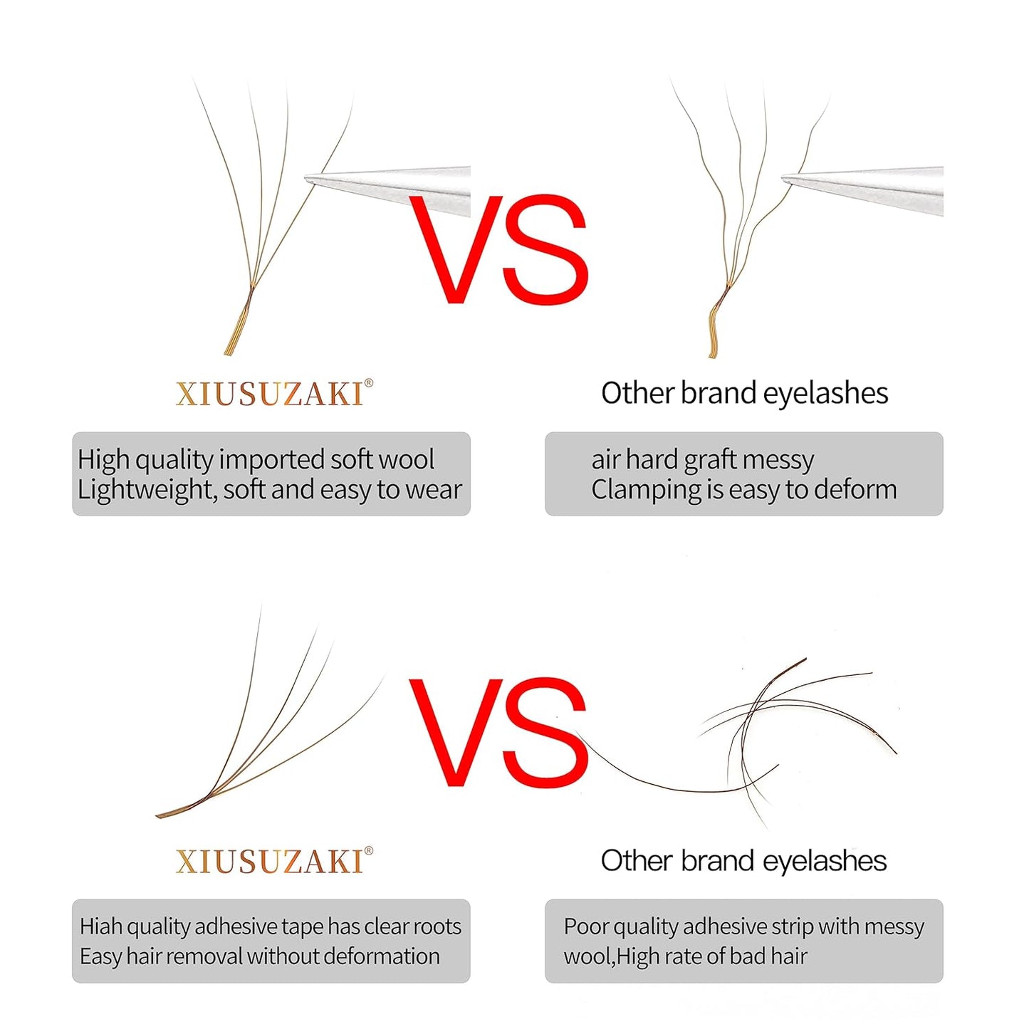 Lash Extensions Brown 4D W Eyelash Extensions W Shape 0.07mm Thickness C Curl 13mm Premade Fans Lashes Colored Lash Extension Volume Lashes Individual Lashes(W-Brown-4D-0.07-C,13mm)