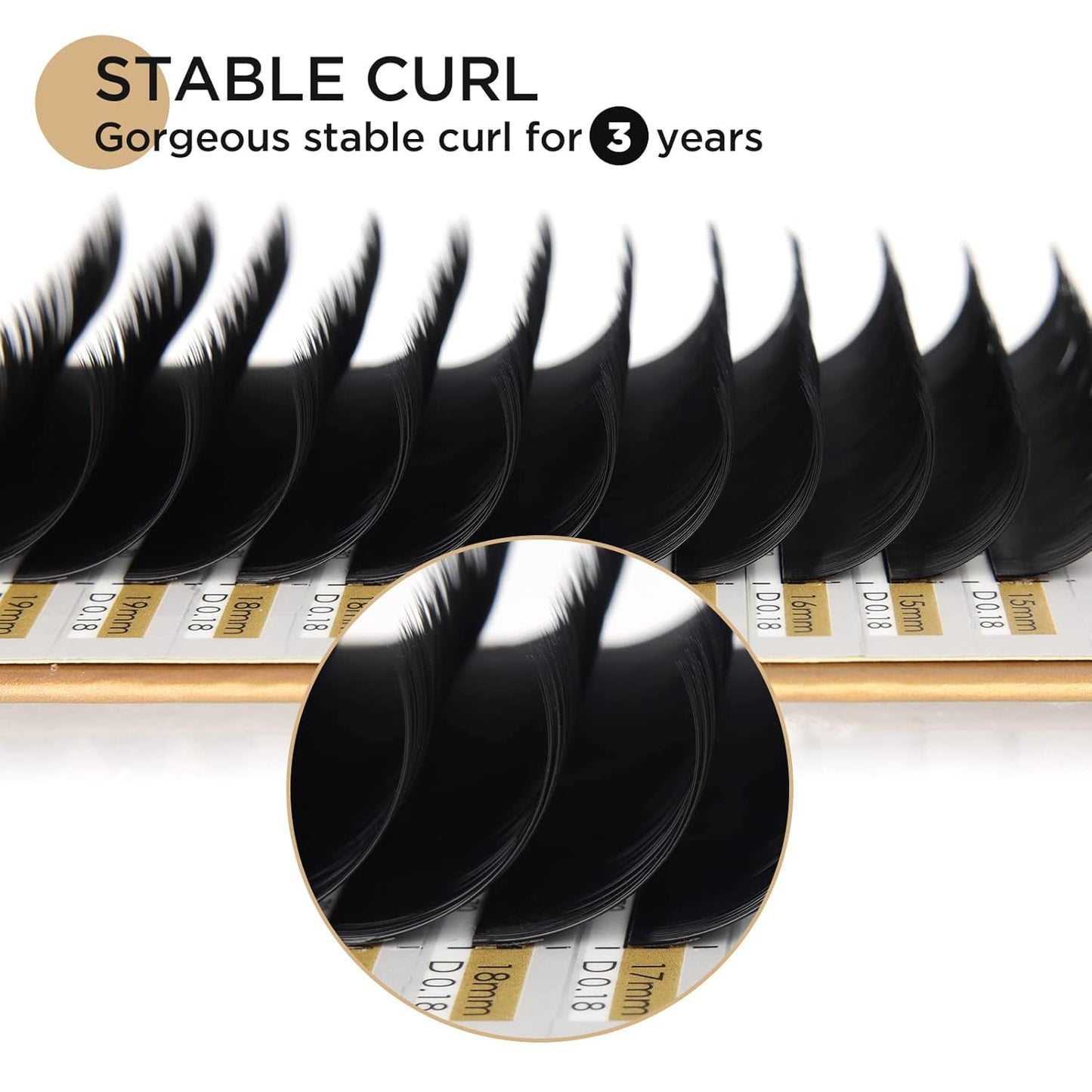 LASHVIEW D Curl 10mm Semi-Permanent Eyelash Extensions 0.20 Thickness Silk Fake Natural Thick Lashes Individual Eyelashes Silk lashes (Salon Use)