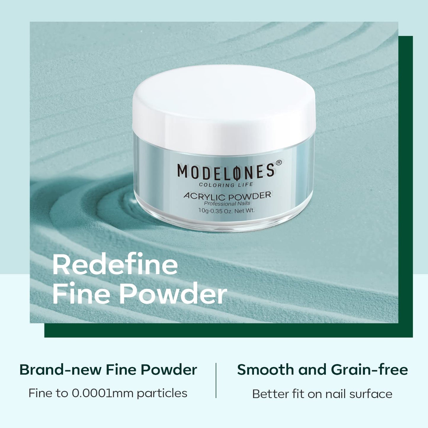 Modelones Acrylic Powder 6 Colors Acrylic Nail Powder Kit Sage Green Mist Blue Light Grey Dark Olive Shades Matcha Avocad 3D Acrylic Nail Art Nail Extension No Nail Lamp Needed (C5-Misty forest)