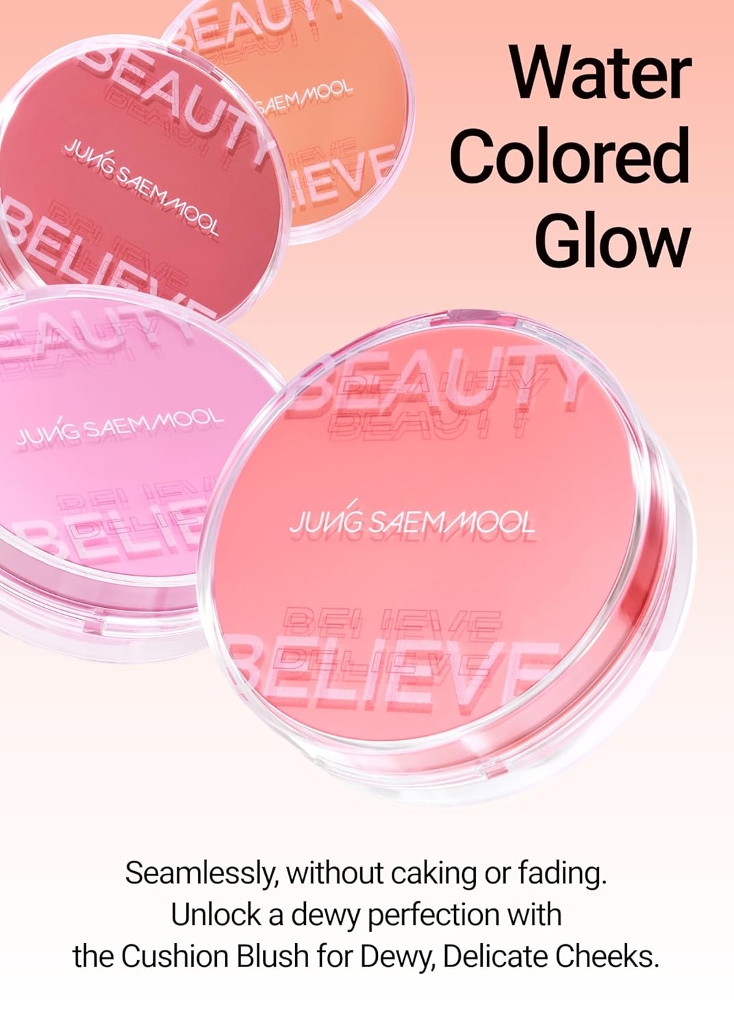 JUNGSAEMMOOL Artist Cushion Blush (Plop Berry) | Easy to Blend, Lightweight, Hydrating Korean Makeup Cushion Blush for Dewy & Glowing Cheeks