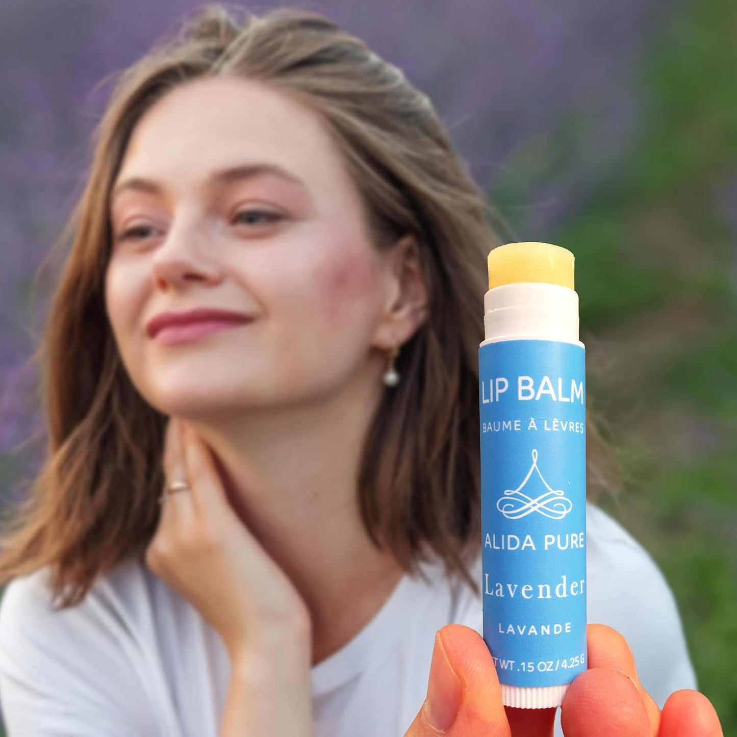 Lavender Lip Balm, Cruelty Free, Vegan Set, Beeswax Free, with Organic Jojoba and Avocado Oil, Vitamin E, Natural Moisturizer for Dry, Chapped, or Cracked Lips, 3 Tube Set