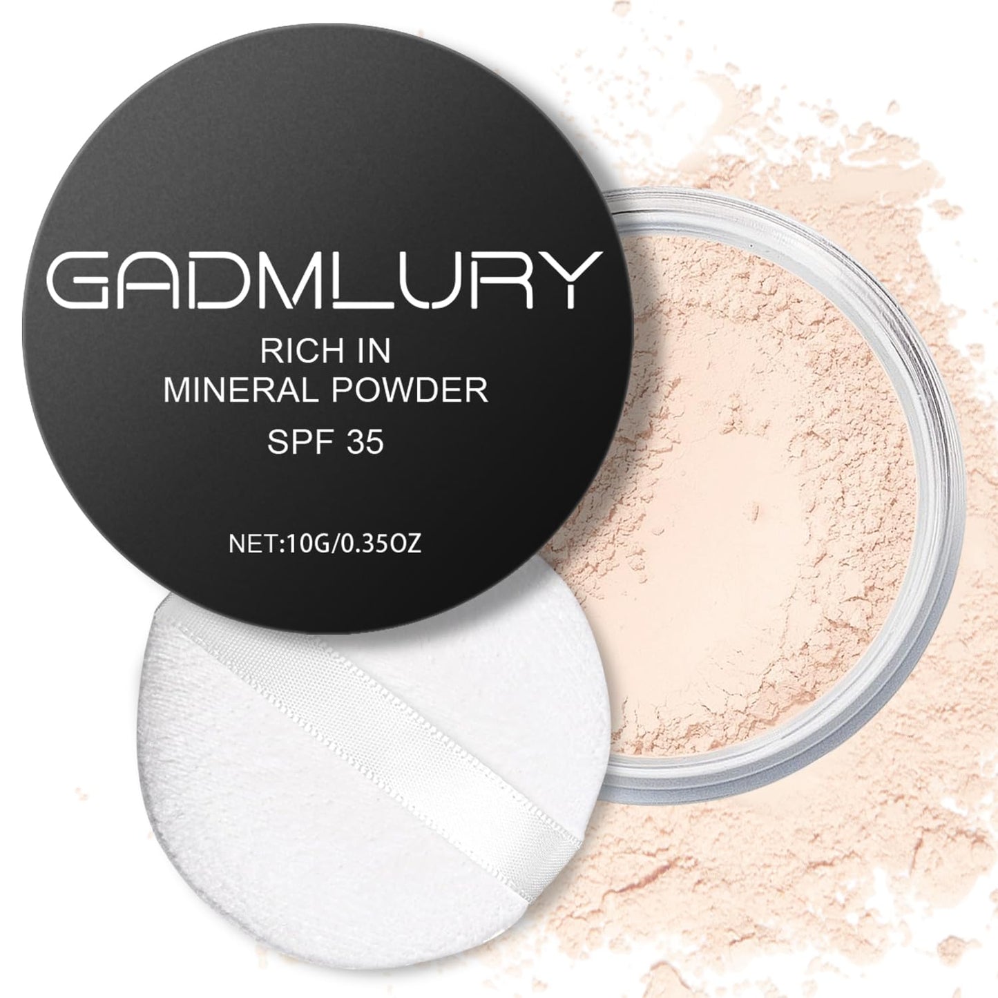 Mineral Setting Powder, SPF 35, Sunscreen Translucent Face Loose Blurring FinishingPowder, Sheer Coverage, Weightless and Oil Control. Extend Base Makeup (#01 Veil Translucent Setting Makeup)