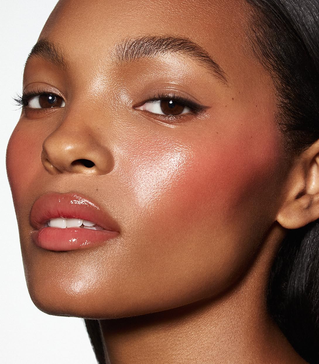 MAKE Beauty Heat Stroke Cream Blush Stick for Cheeks with Natural Hydrating Dewy Finish. Creamy Gel Blush Balm - Shade Flare, Warm Rose Cheek Tint