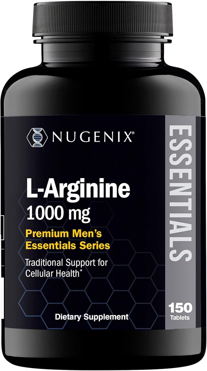 Nugenix Essentials L-Arginine Amino Acid Supplement, 1000 mg, 150 Tablets