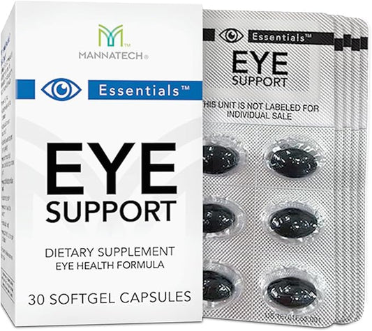 Mannatech Eye Care Supplement, Supports General Eye Health Sight Care Supplement w/Lutein & Zeaxanthin. Eye Support 30 Softgels.