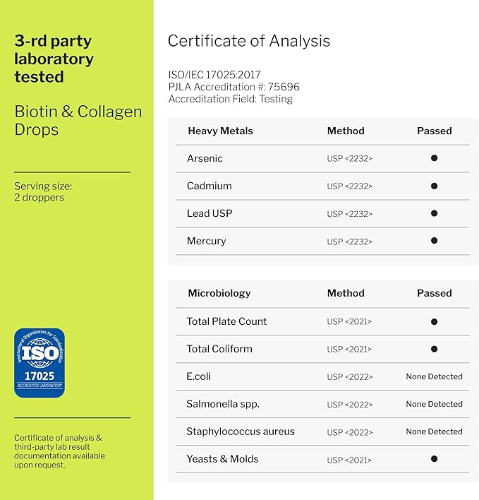 Liquid Collagen & Biotin Supplements for Hair Growth - Biotin 10000mcg Collagen Peptides 20000mcg Drops - Hair Vitamins for Hair Loss for Women & Men, Skin and Nail Strengthener - Made in USA, 2 floz