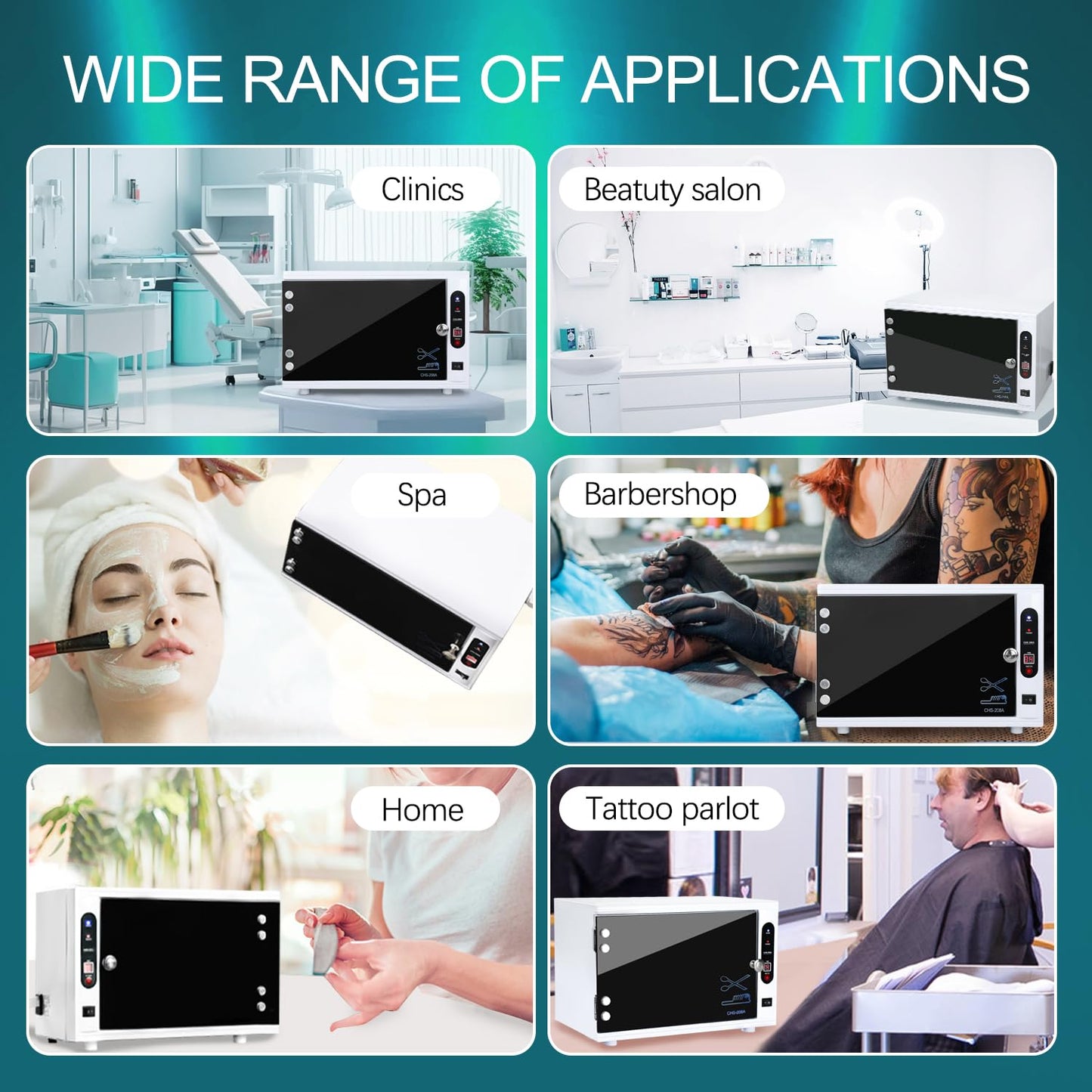 Nail Tool Cleaning Cabinet, Large Capacity Cleaner Box Cleaner Cabinet Cleaning Machine Barber Tool Box Nails Art Tool Equipment for Salon, Spa, Barber