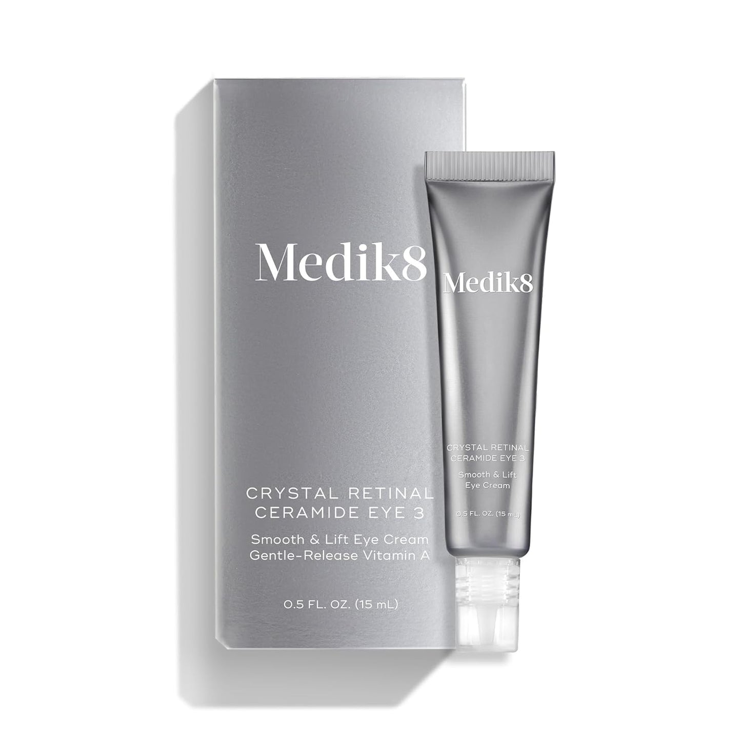 Medik8 Crystal Retinal Ceramide Eye 3 - Gentle Vitamin A Eye Cream - Reduces Appearance of Wrinkles - Perfect for Sensitive Skin - 0.5 oz