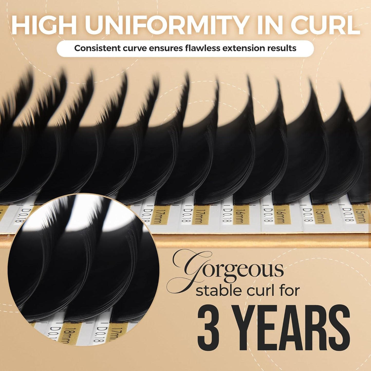 LASHVIEW 0.07 Thickness D Curl 8-15mm Mixed Tray Eyelash Extensions Individual Lash Extensions Semi-permanent Pure Korean Silk lashes Soft Application for Professional Salon Use