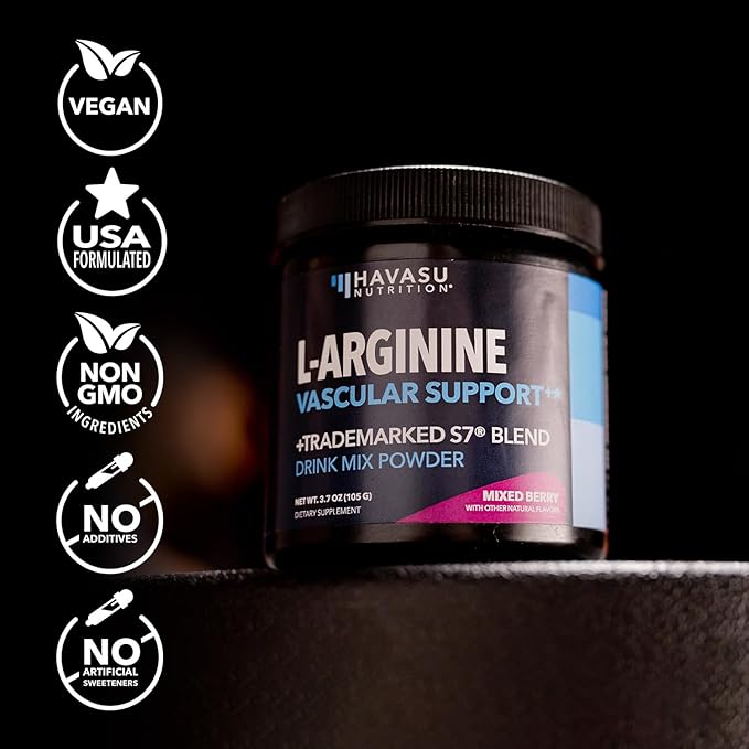 Pre Workout Powder - L Arginine Powder Nitric Oxide Supplement for Men and Women - Pre and Post Workout Support - L-Arginine L Citrulline and Beet Root Powder - Endurance and Performance - Mixed Berry