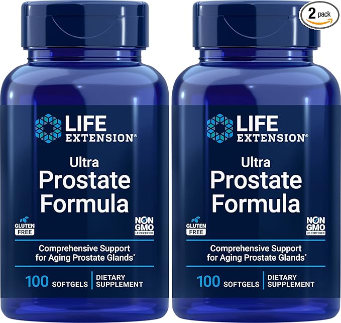 Life Extension Ultra Prostate Formula, 100 Softgels (Pack of 2) - Natural Supplement for Men