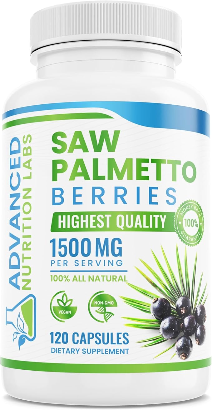 Saw Palmetto, 1500 mg, 120 Capsules, Plus Extract for Women and Men