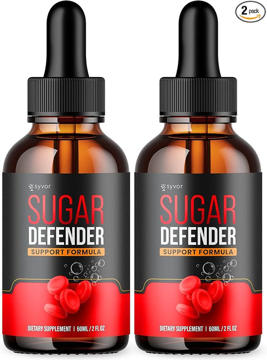 (2 Pack) Sugar Defender Drops, Sugar Defender Liquid Drops, Sugar Defender Maximum Strength Formula, Sugar Defender Support Supplement Advanced Strength Blood Health and Wellness Supplement Formula
