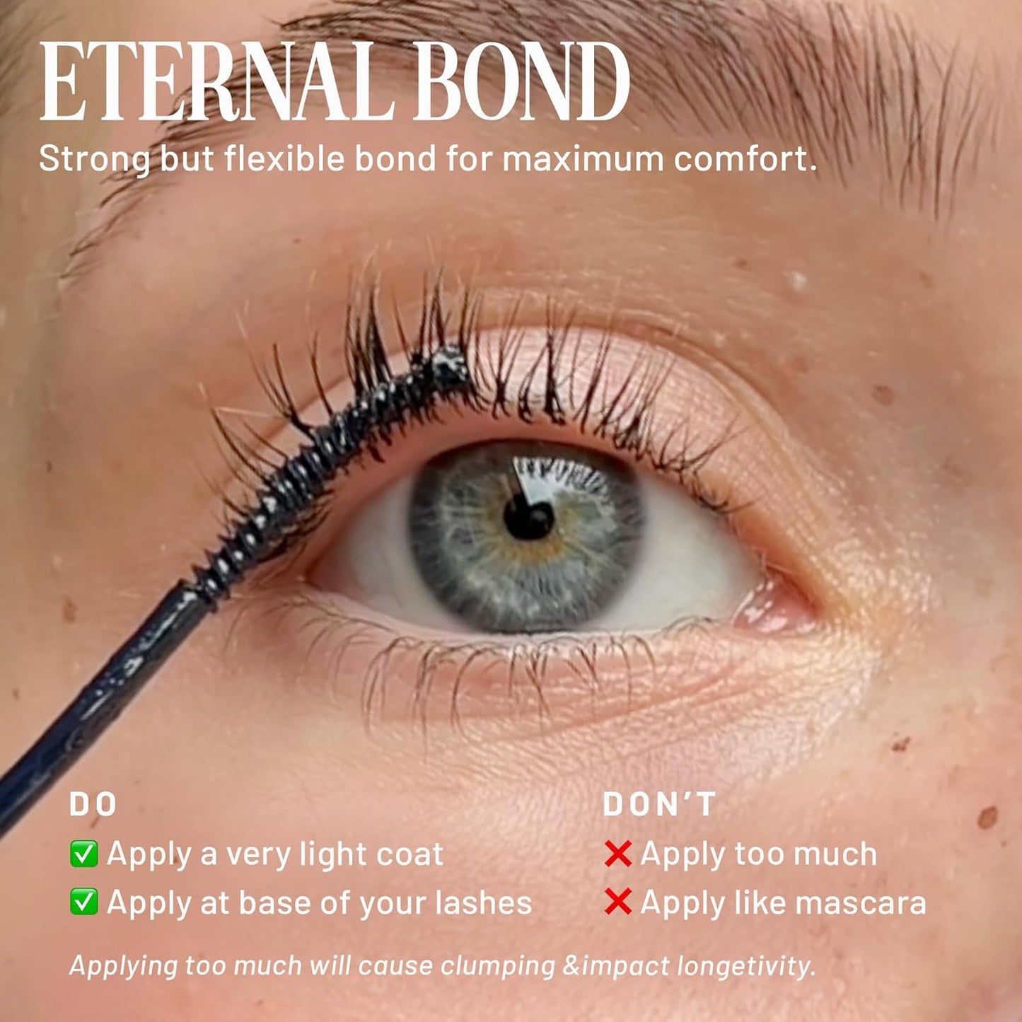 Lilac St - Eternal Bond Lash Glue (Black) - Lash Cluster Glue - Quick Dry Formula - Mini Mascara Wand Applicator - Strong & Flexible Hold - Waterproof - Cruelty Free, Vegan - Pack of 2