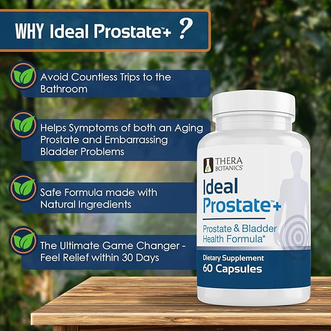 Advanced Men's Prostate Support by Ideal Prostate Plus with Saw Palmetto, Lycopene and More for Natural Prostate Relief*