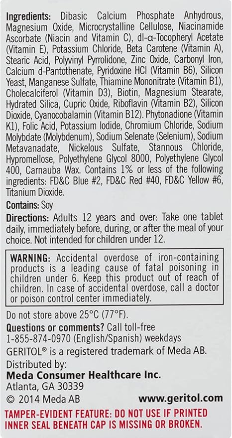 Geritol Multivitamin 100 tab (formerly called Geritol Complete - same product!)