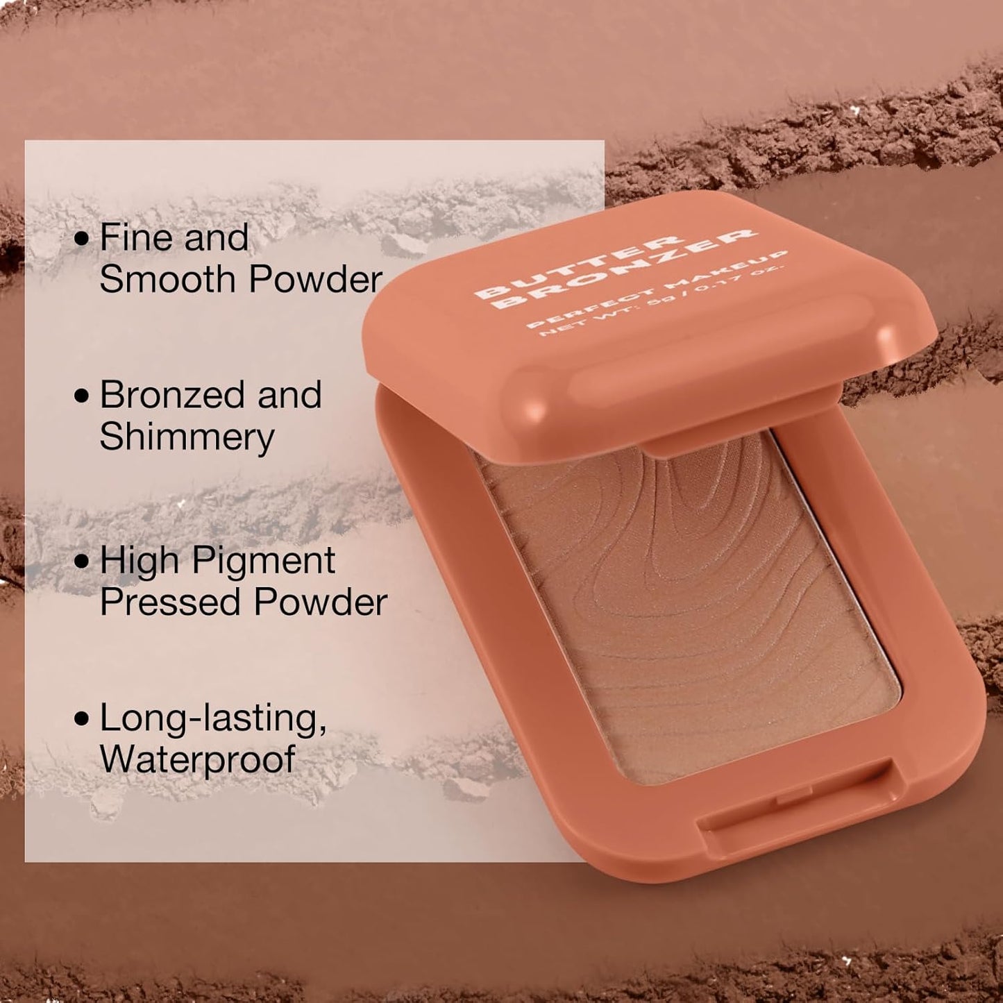 Boobeen Soft Matte Bronzer, Contour Palette for Face, Bronzing & Blush Powder for Contouring, Long-lasting & Buildable Bronzed Shimmer