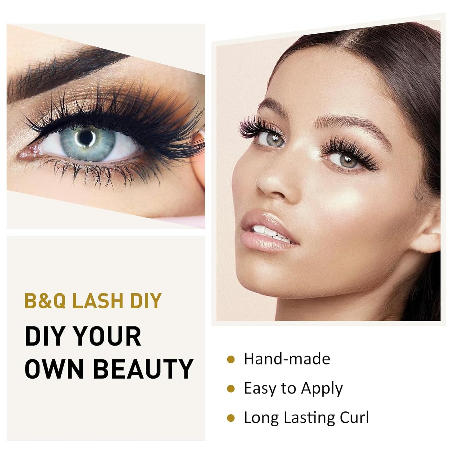 Lash Clusters B07 D Curl 18mm DIY Eyelash Extensions 72 Clusters Lashes C D Curl B&Qaugen LASH Mega Volume Individual Lashes Eyelash Clusters Extensions Individual Lashes Cluster at Home (B07,D-18mm)