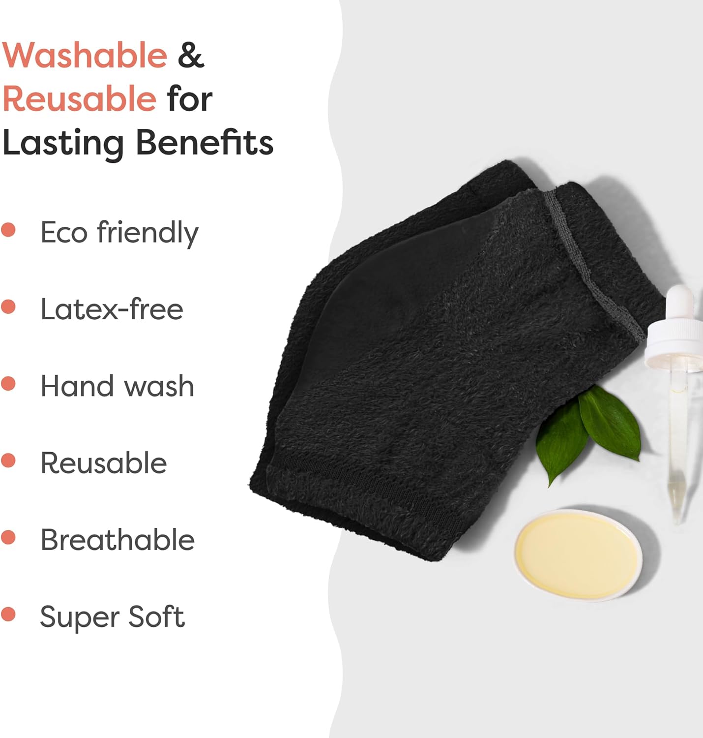 ZenToes Moisturizing Socks for Cracked Heel Treatment - Vitamin E, Olive Oil and Jojoba Oil Infused Heel Socks to Soften and Hydrate (Fuzzy Black, Regular)