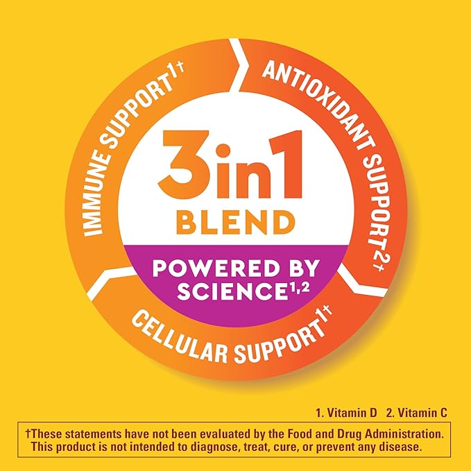 Nature Made Wellblends Immune & Superfood, Elderberry Gummies with Acerola Cherry Extract, Plus Vitamin C + Vitamin D, Immune Support Supplement, 100 Gummy Vitamins