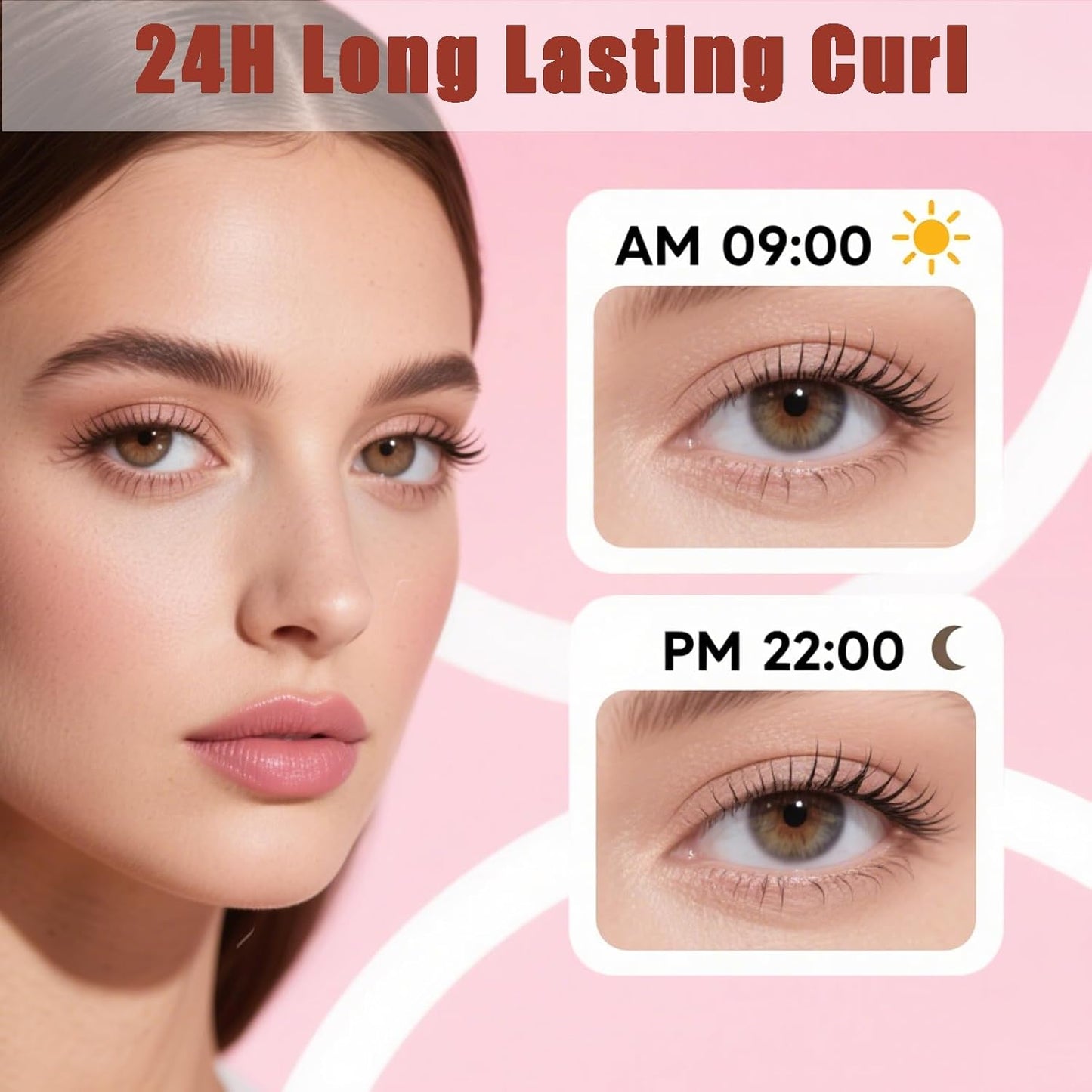 Heated Eyelash Curlers Electric Eyelash Curler with LED Display, 4 Temperature Modes Anti-Burn USB Rechargeable Natural Curling 24H Long Lasting for Women Makeup Tools Gifts