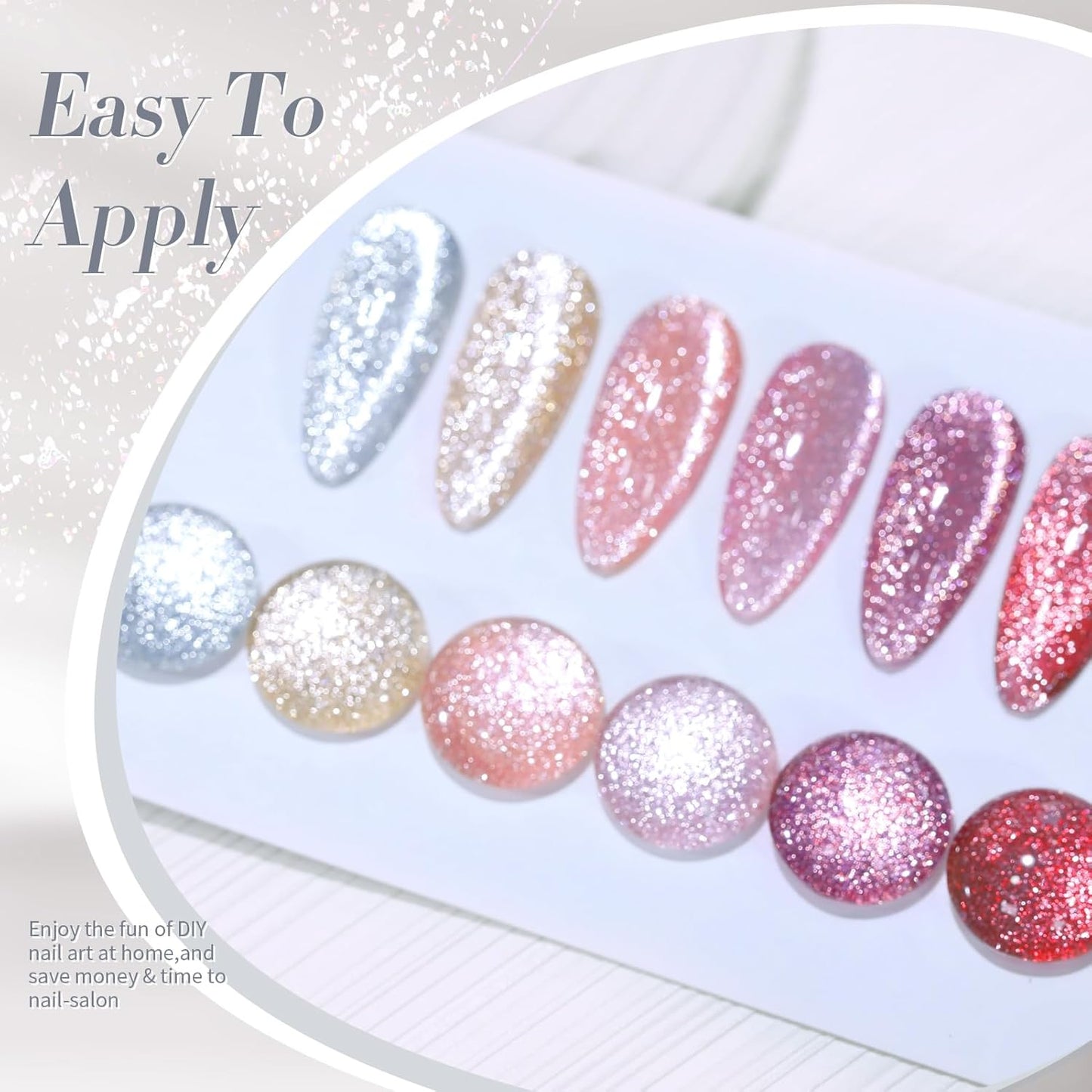 Born Pretty Magnetic Gel Polish Platinum Glitter Cat Magnetic Gel Nail Polish Silver Rose Gold Pink Red Purple Nail Salon DIY at Home