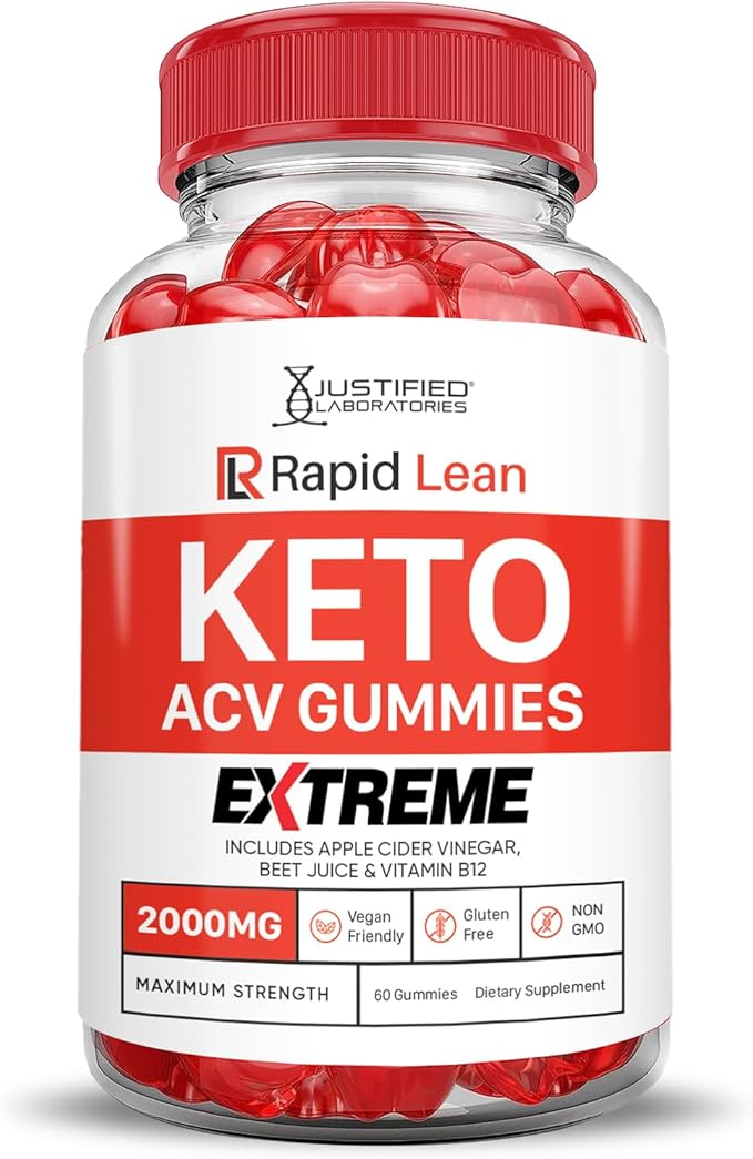 (10 Pack) Rapid Lean Keto ACV Gummies Extreme 2000MG Rapid Lean Keto Gummies Apple Cider Vinegar Formulated with Pomegranate Beet Juice Powder B12 Vegan Non GMO 600 Gummys
