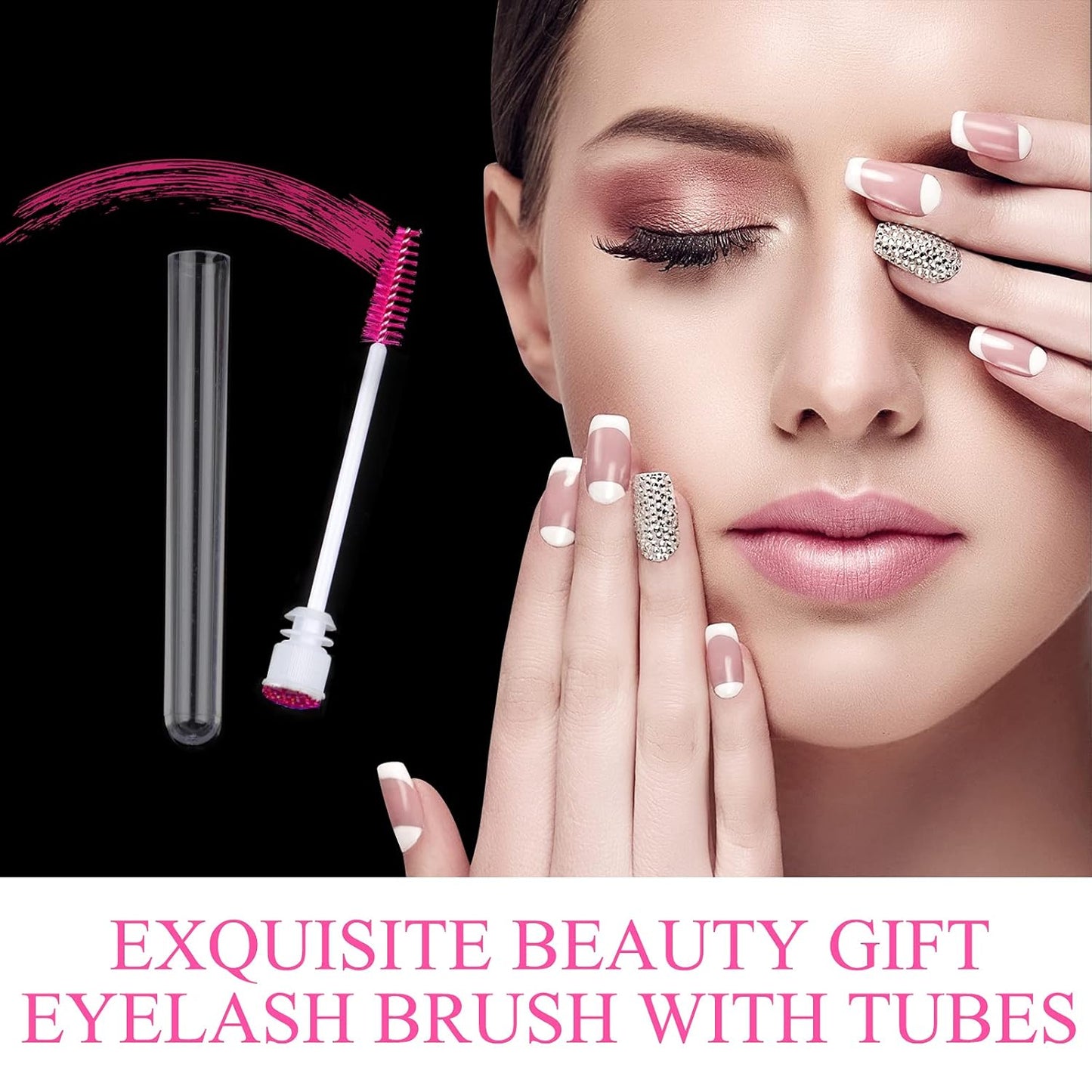 20pcs Lash brush tube Mascara spoolie Lash tubes Mascara wand tube Makeup diamond brushscale d pink